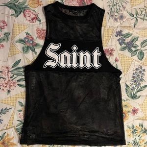 Forever21 mesh jersey top